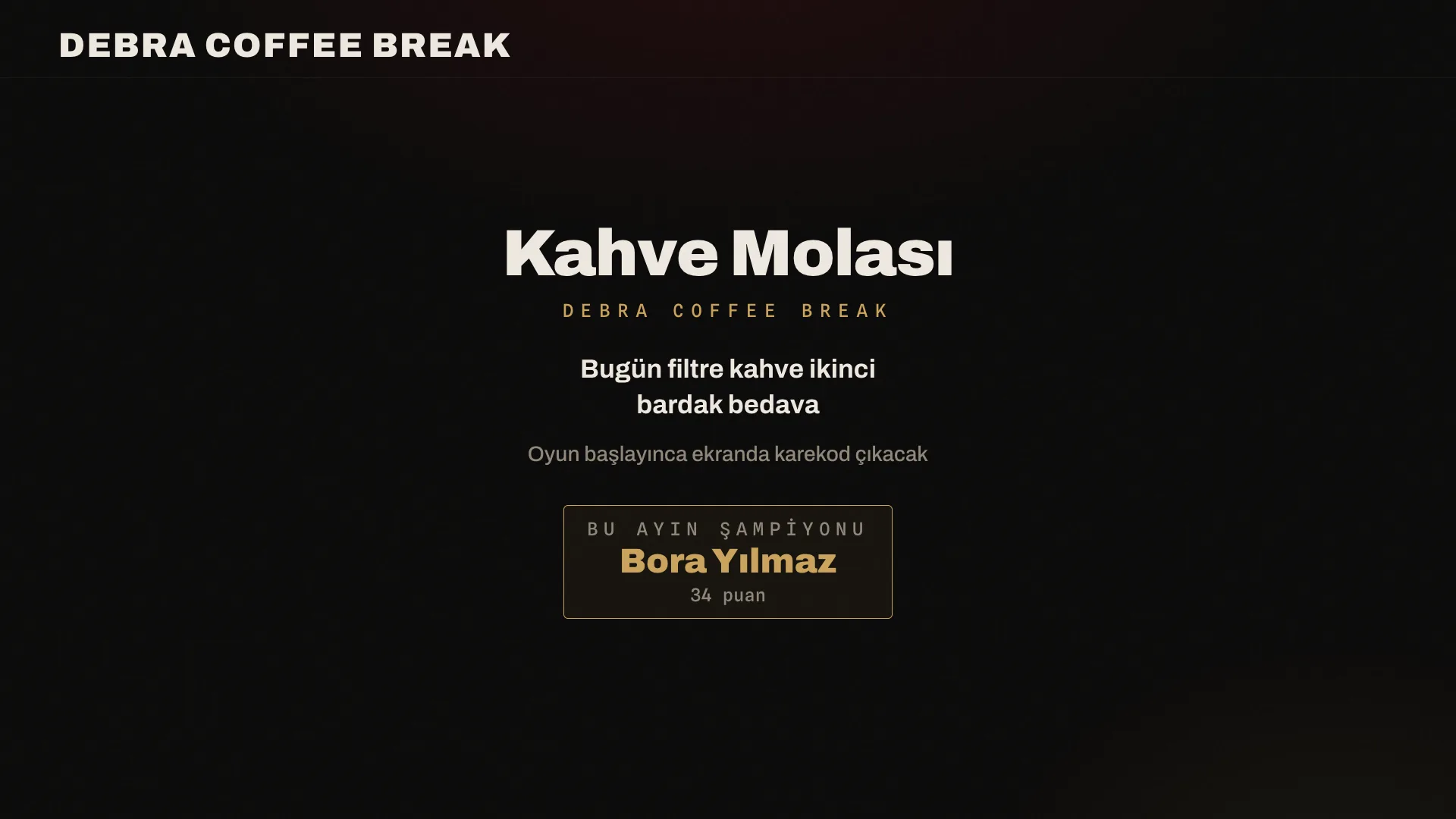 Oyun yokken salondaki ekran